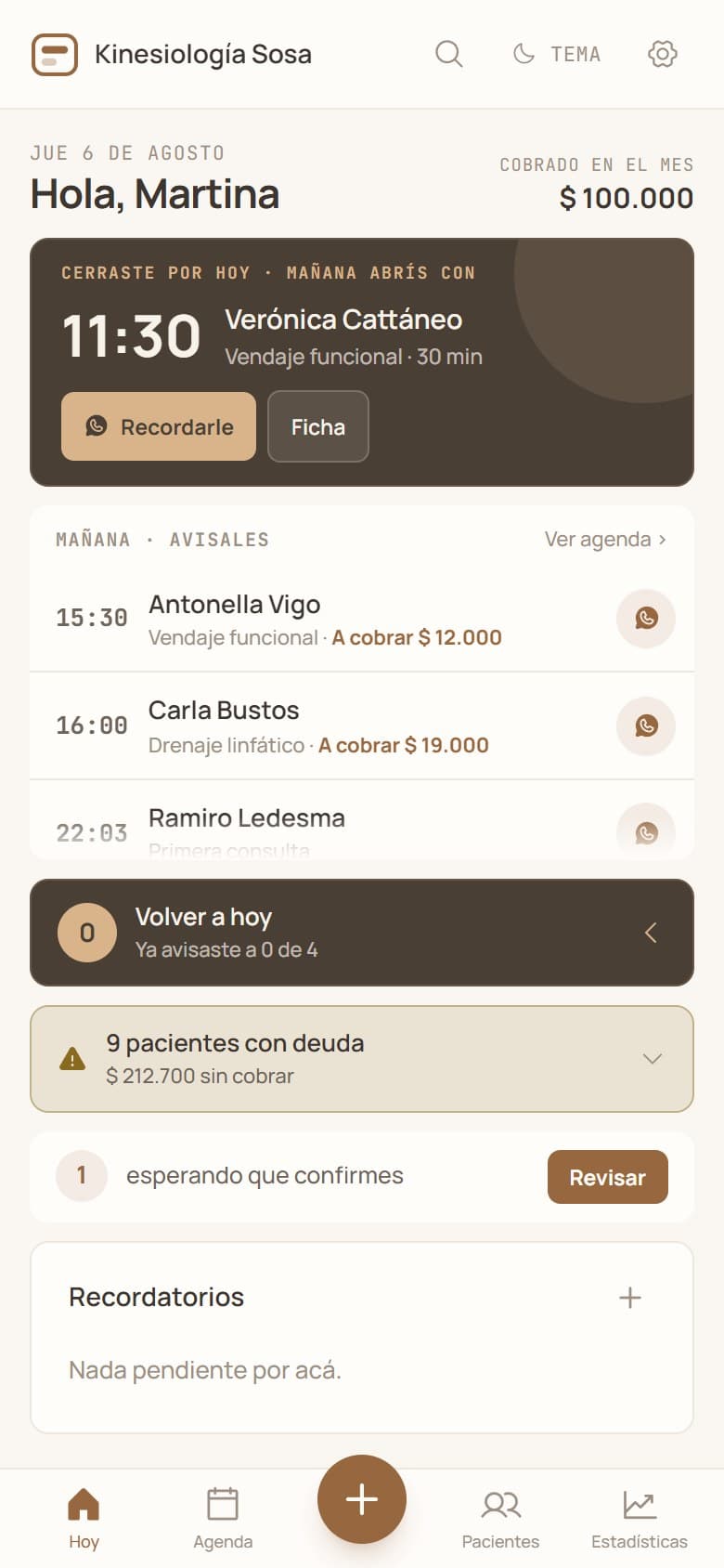 Turnia con la skin Beige en modo claro